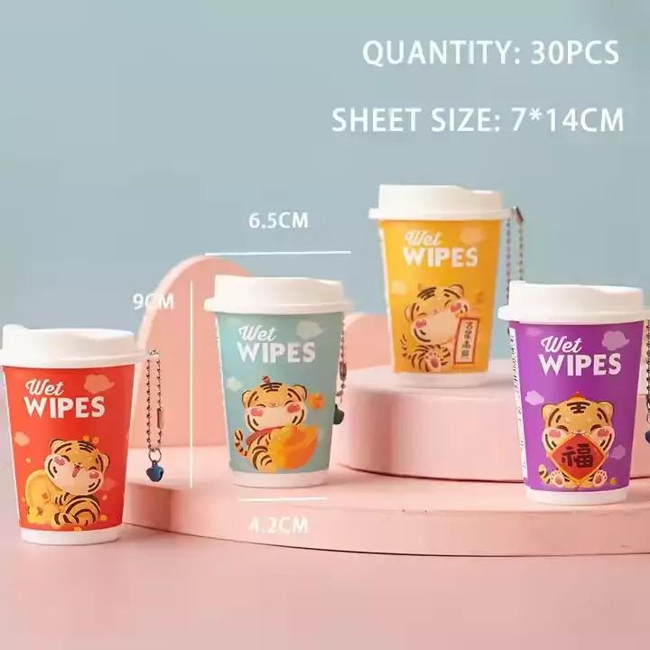 Mini może mokry chusteczki